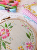 Circle of Flowers - 4" embroidery kit