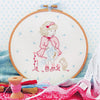Girl Watering Flowers - 8" embroidery kit