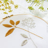 Gold & Gray Leaves - 4" embroidery kit