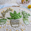 Houseplants - 4" embroidery kit