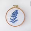 Blue Leaves - 4" embroidery kit
