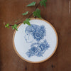 Blue Rose Lady - 6" embroidery kit