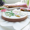 Pink & Green Leaves - 4" embroidery kit