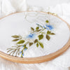 Blue Romantic Flowers - Stick and Stitch embroidery pattern