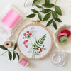 Fern & Flowers - 4" embroidery kit