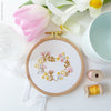 Yellow Pink Heart  - 4" embroidery kit