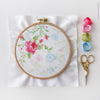 Blue & Pink Roses - 6" embroidery kit