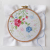 Blue & Pink Roses - 6" embroidery kit