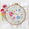 Blue & Pink Roses - 6" embroidery kit