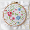 Blue & Pink Roses - 6" embroidery kit