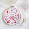 Antique Red Kettle - 6" embroidery kit