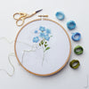 Blue Plumbago - 6" embroidery kit