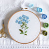 Blue Plumbago - 6" embroidery kit