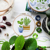 Blue & Green Houseplants - 6" embroidery kit