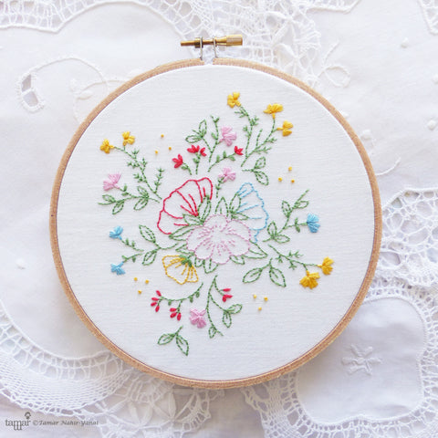 Bouquet of Flowers - 6" embroidery kit