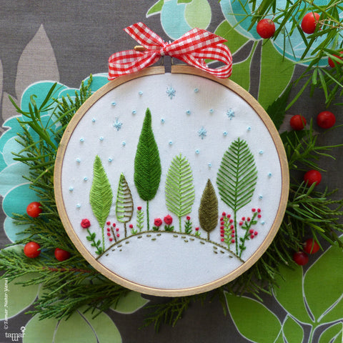 Christmas Forest - 4" embroidery kit