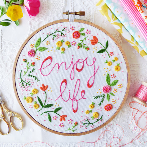 Enjoy Life - 6" embroidery kit