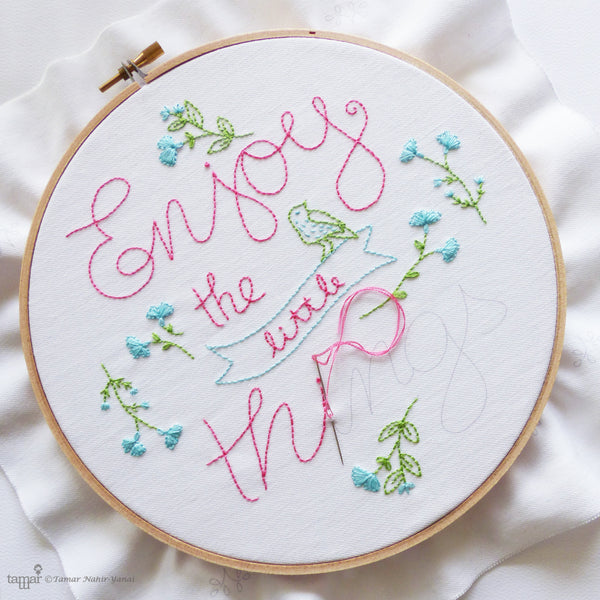 Enjoy The Little Things - 8" embroidery kit