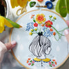 Floral Lady - 6" embroidery kit