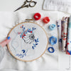 Flower Crown Lady - 6" embroidery kit