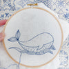 Girl and a Whale - 6" embroidery kit