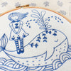 Girl and a Whale - 6" embroidery kit