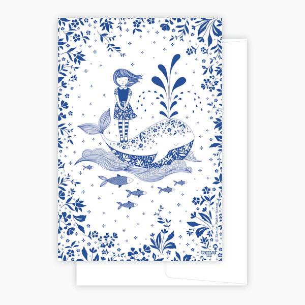 Girl and a Whale Card