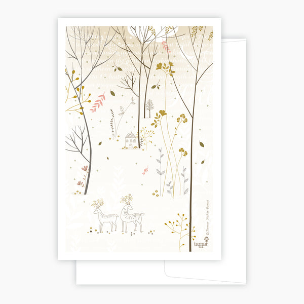 Gold & Gray Woods Card