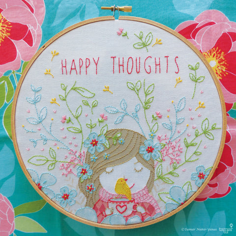 Happy Thoughts - 8" embroidery kit