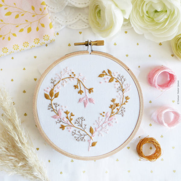 Wildflowers Heart - 4" embroidery kit