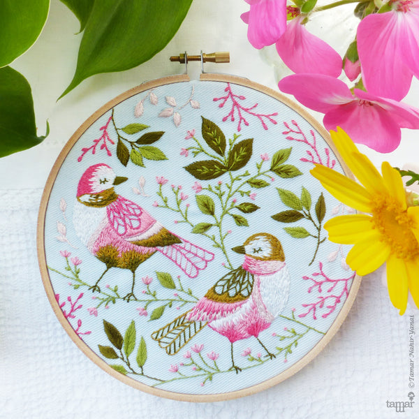 Love Birds - 6" embroidery kit