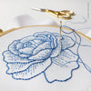 The Blue Rose - 4" embroidery kit