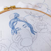 Blue Floral Lady - 6" embroidery kit