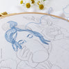 Blue Floral Lady - 6" embroidery kit