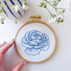 The Blue Rose - 4" embroidery kit