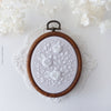White Roses - 4" embroidery kit