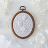 White Roses - 4" embroidery kit