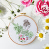 Monstera Monkey Lady - 6" embroidery kit