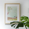 Houses and birds print wall art