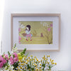 Girl and her Cats print wall art
