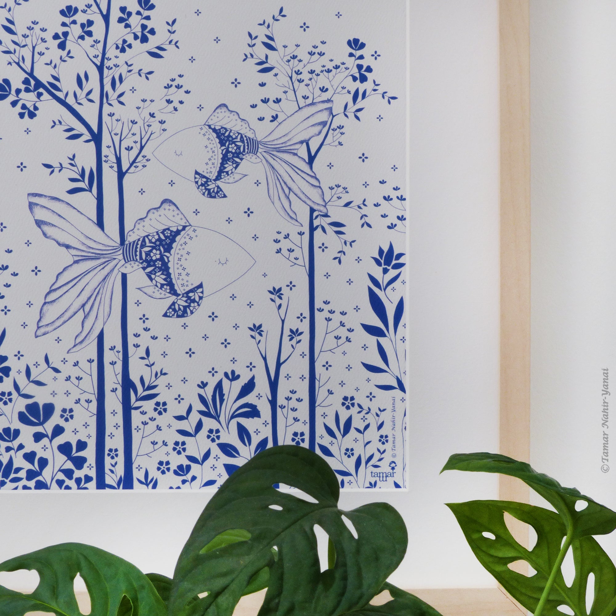 Ocean Fish print wall art Tamar NahirYanai