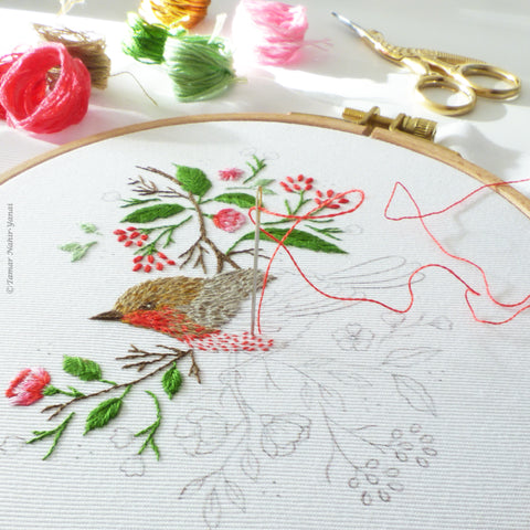 Christmas Wreath - 6 embroidery kit – Tamar Nahir-Yanai