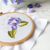 Mini Purple Hortensia - 4" embroidery kit