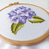 Mini Purple Hortensia - 4" embroidery kit