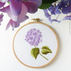 Purple Hortensia - 6" embroidery kit