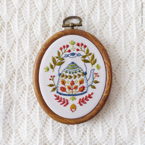 Autumn Kettle - 4" embroidery kit