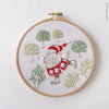 Skating Santa - 6" embroidery kit