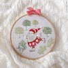 Skating Santa - 6" embroidery kit