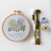 Snowy Cabin - 4" embroidery kit