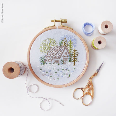 Christmas Cabin Embroidery Kit – Hipstitch